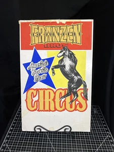 Vintage 1970er Franzen Bros Zirkus 14x22 Poster Pferd Fensterkarte WC dicker Karton - Bild 1 von 23