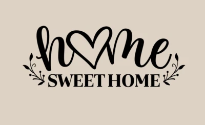 Calcomanía de pared Home Sweet Home arte en vinilo en 3 tamaños Foto 1 de 2