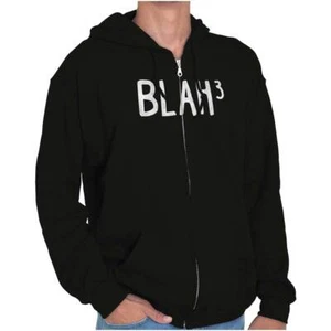 Funny Sarcastic Joke Blah Cubed Math Humor Sweatshirt Zip Up Hoodie Men Women - Picture 1 of 10