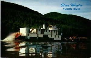 Yukon Stern River Boot auf Big River Alaska Postkarte - Bild 1 von 2