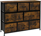 Sorbus Dresser w/ 8 Drawers - Farmhouse Brown Wood Furniture Storage Chest