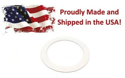 Plastic White Light Trim Ring Recessed Can 6" Inch Oversized Lighting Fixture - Image 1 of 4