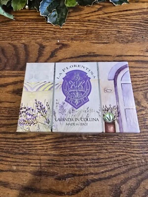 Nuevo en caja Barra de jabón de manos vegano de lujo La Florentina lavanda hecho en Italia 10,5 oz Foto 1 de 4