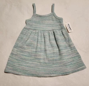 NWT Old Navy Space Dye Print Rib Knit Sleeveless Dress Baby Toddler Girl - Picture 1 of 1