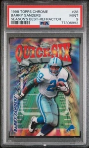 1998 Topps Chrome Season's Best Refractor #28 Barry Sanders SP DET HOF MT PSA 9 - Picture 1 of 10