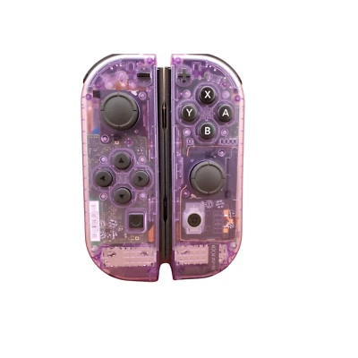 Nintendo Switch Purple Clear Custom Joy-Con Controller No D-Pad New - Image 1 of 4