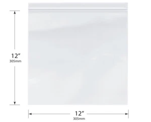 300-12x12 Reißverschlusstaschen 2mil klar 12x12 wiederverschließbar 2mil Druckverschlussverschluss - Bild 1 von 5