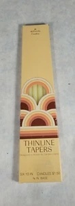 Velas de colección NOS Hallmark 10" 6 velas amarillas crema línea delgada cónicas nuevas en caja - Imagen 1 de 5