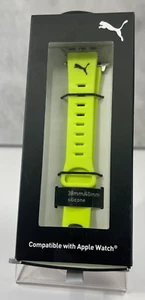 Bracelet silicone vert fluo Puma Mouvement compatible avec Apple Watch 38mm 40mm - Photo 1 sur 9