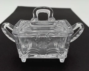 Vintage Godinger Clear Crystal Sugar Box with Lid, Unique! - Picture 1 of 17