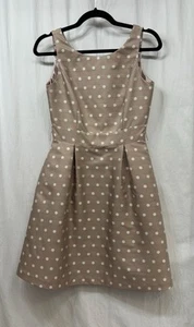 Vestido Casa Blanca Mercado Negro Talla 2 Marrón Blanco Lunares Sin Mangas Bolsillos - Imagen 1 de 21