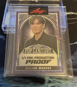 2024 Leaf Pop Century Cillian Murphy Purple Shimmer Proof 1/1 (PEAKY BLINDERS) - Picture 1 of 2