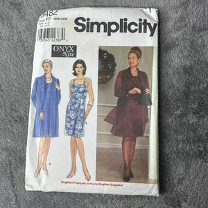 Simplicity 8482 Onyx Nite Coat & Shift Dress Pattern Plus Size 18W–24W Uncut - Picture 1 of 6