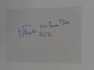 Fred Thieler - Maler - original Autogramm - ca. 10x15cm - Schriftstück - Bild 1 von 1