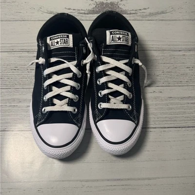 Zapatillas sin cordones Converse Kids blancas y negras juveniles talla 6 (mujer talla 8) Foto 1 de 4