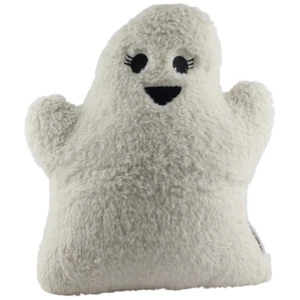 Almohada de felpa Sherpa en forma de fantasma de Halloween Novogratz pestañas para niñas - Imagen 1 de 1