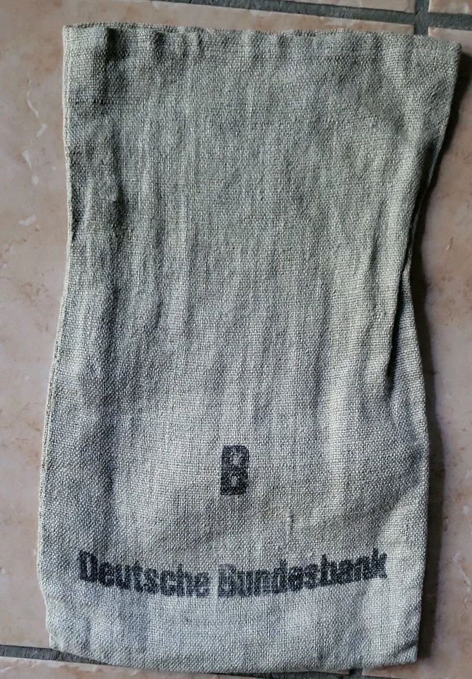 Geldsack 💰 Jutesack,Leinen,Geldgeschenk/Original Deutsche Bundesbank. B - Bild 1 von 1