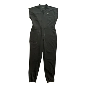 Figs Rafaela Cargo Scrub Jumpsuit XXL Black Technical Collection Jogger - Picture 1 of 6