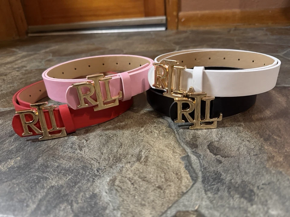 Set Of 4 Ralph Lauren Designer Belts Faux Leather Size Small 105cm - Image 1 of 4