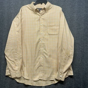 Brooks Brothers Shirt Mens 2XL XXL Orange Plaid Button Down Made In USA (photo) - Picture 1 of 8