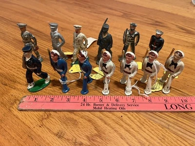 Metal Barclay Oficial Soldado Lote Rifle Estatuilla Pistola Marina Ejército Rifle Marina Foto 1 de 4