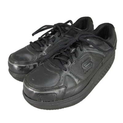 Zapatos Skechers Shape Ups Maisto 8 Cuero Negro 76557 Caminar Trabajo Resistente al Deslizamiento Foto 1 de 4