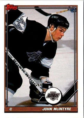 1991 Topps John McIntyre #37 Los Angeles Kings Hockey Card - Image 1 of 2