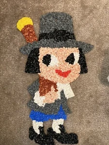 VINTAGE THANKSGIVING KUNSTSTOFF POPCORN SCHMELZEN PILGER JUNGE 21” X 11” - Bild 1 von 2