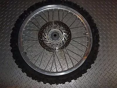 Honda CR250R CR 250 R aro de roda dianteira com pneu e rotor T27 - Imagem 1 de 4