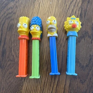 Simpsons Family Vintage Pez Dispensers lot 4 Bart  Homer Marge Bart Maggie - Picture 1 of 8