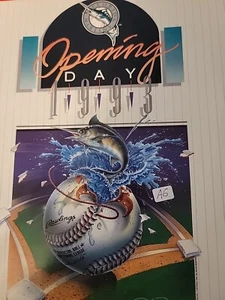FLORIDA MARLINS OPENING DAY 1993 INAUGURAL PROGRAM / First Game / Dodgers - Picture 1 of 3