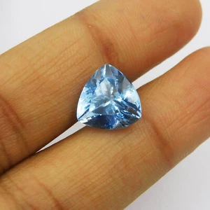 Blue Sapphire Loose Gemstone Natural Sapphire 5.3 Ct Blue Trillion cut CERTIFIED - Picture 1 of 13