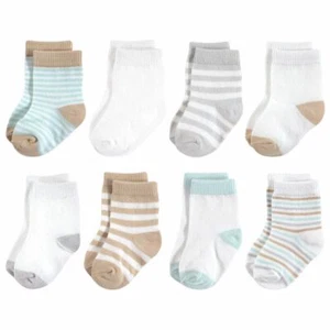 Touched By Nature Organic Basic Socks, 8-Pack, Neutral Mint - Picture 1 of 1