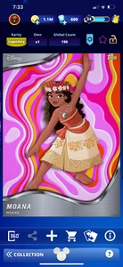 DIGITAL Topps Disney Collect Lava 2025 Moana Pink Motion - Picture 1 of 2