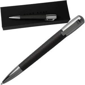 Hugo Boss Ballpoint Pen with Gift Box Packaging Metal Pen Leather Black - Picture 1 of 4