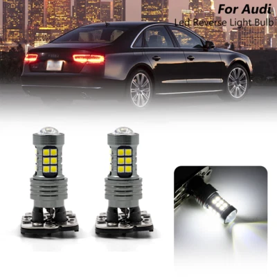 2x 6000k White LED Reverse Backup Light Bulb For 10-15 Audi A7 S7 A8 S8 D4 4G8 - Image 1 of 4