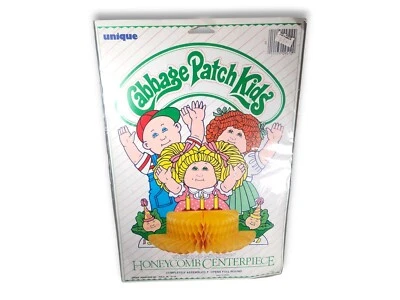 Nuevo centro de mesa de papel de panal para niños Cabbage Patch 1983 sellado de colección Foto 1 de 2