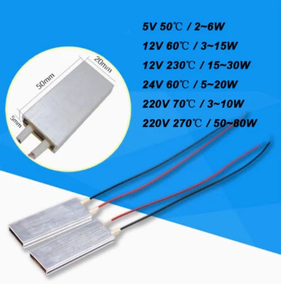 PTC Heizelement Thermostat Konstanttemperatur Heizplatte 5V 12V 24V 220V - Bild 1 von 4