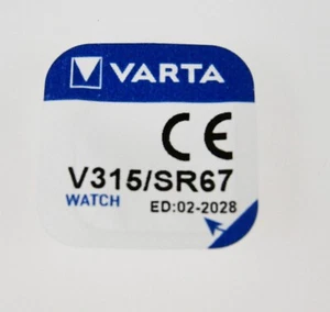 V315  Varta Knopfzelle Batterie V 315 SR67, SR716, SR716SW,B315L, 530,SB-AT - Bild 1 von 2