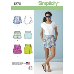 Simplicity SEWING PATTERN 1370 Misses Shorts,Skort & Skirt 4-12 Or 12-20 - Picture 1 of 5