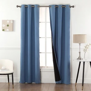 100% Blackout Window Curtain - Black Back & Grommets - 7 COLORS - 4 SIZES!!! - Picture 1 of 48
