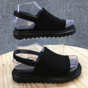 Sincerely Jules Sandals Youth 2 M Girls Tina Casual Slingback Black Fabric - Picture 1 of 15