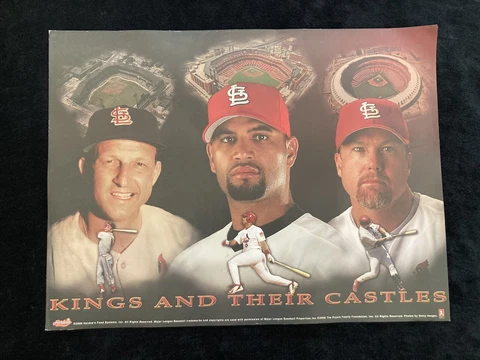 ST LOUIS CARDINALS KINGS AND THEIR CASTLES POSTER  18x24 Pujols Musial McGwire Cover