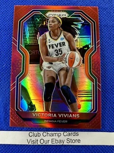 2021 #7 Victoria Vivians WNBA Panini Prizm Basketball Red Prizm 229/299 Fever - Picture 1 of 3