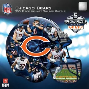 MasterPieces Chicago Bears 500 Piece Helmet Shaped Jigsaw Puzzle - Picture 1 of 1