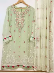 Afghanische Pakistanische Indische Kleidung Binsaed original suite-Tunika Kurti - Bild 1 von 1