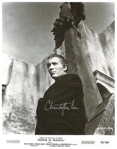 Christopher Lee Reproduction Signature 8.50" x 11" Photo Free Clear Top loader. - Picture 1 of 3