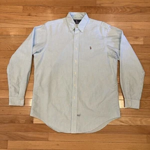 Ralph Lauren Hemd Erwachsene Extra Large XL (16-35) Blau Knopfleiste Pony Logo Herren - Bild 1 von 11