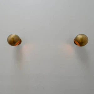 Set Of Two Lightolier Sconces - Italian Brass Sconces - Italian Light - Modern - Picture 1 of 6