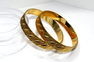 Bollywood Gold Plated Bangles Ethnic South Indian Jewelry Fashion Bracelet Set  - Picture 1 of 3